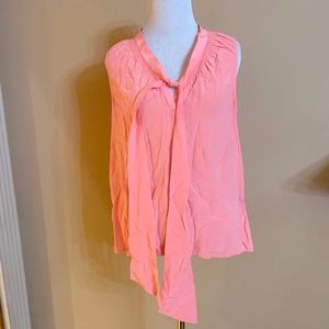 Lilly Pulitzer Pink Front Tie Blouse
